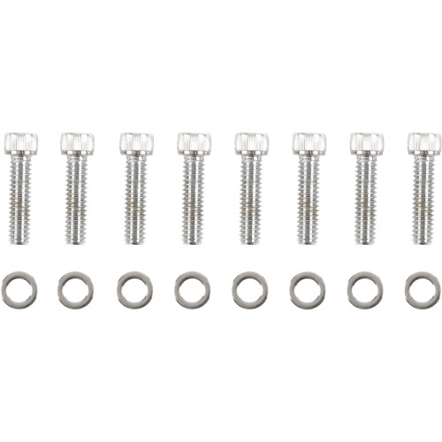 Drag Specialties Bolt Kit - Lifter Block - Chrome - Knurled - M8