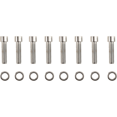 Drag Specialties Bolt Kit - Lifter Block - Chrome - Smooth - M8