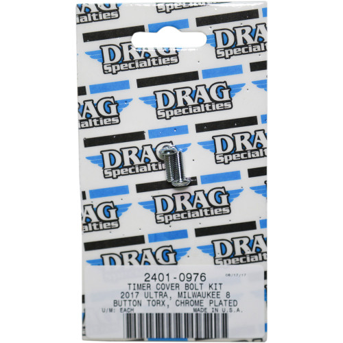 Drag Specialties Bolt Kit - Timer Cover - Torx - Chrome - M8