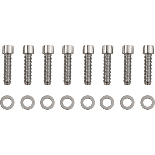 Drag Specialties Transmission Bearing Smooth Bolt Kit - Chrome - M8