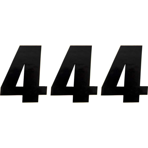 MOOSE RACING 80114 Moose Racing Race Number 4 - Black - 6" 80114