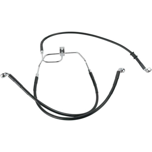 DRAG SPECIALTIES 1741-2906 Drag Specialties Brake Line - Front (Lower/Upper) - Black