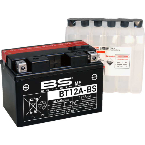 BS BATTERY 300602 Bs Battery Battery - Bt12A-Bs (Yt) 300602
