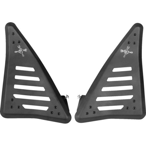 BURLY BRAND B103003TB Burly Brand Side Covers - Black B10-3003Tb