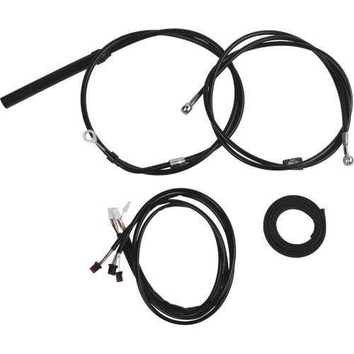 LA CHOPPERS LA8062KT313B Cable Kit - 12" - 14" Handlebars - Black La-8062Kt3-13B