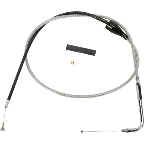 DRAG SPECIALTIES 0651-0174 Drag Specialties Stainless Braided Idle Cable - Cruise - 46"