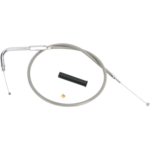 Drag Specialties Stainless Braided Throttle Cable - 26-1/2" Drag Specialties Stainless Braided Throttle Cable - 26-1/2"