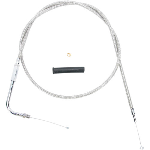 Drag Specialties Stainless Braided Throttle Cable - 48" Drag Specialties Stainless Braided Throttle Cable - 48"