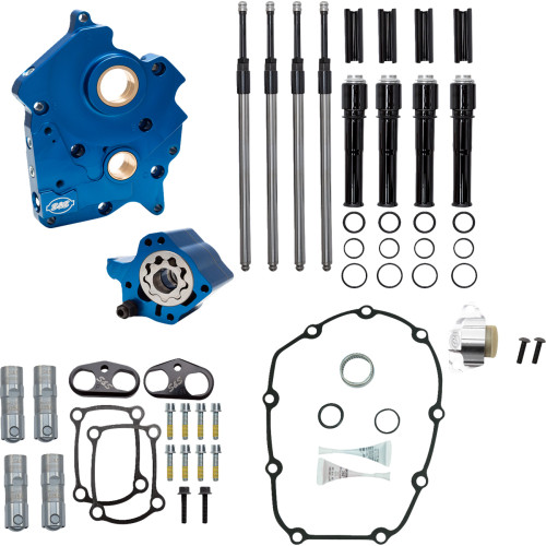 Cam Chest Kit Without Cams - Chain Drive - Water Cooled - Black Pushrods - M8 310-1264