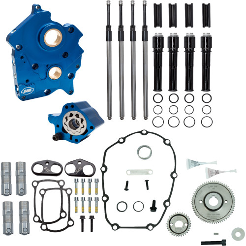 Cam Chest Kit Without Cams - Gear Drive - Water Cooled - Black Pushrods - M8 310-1260