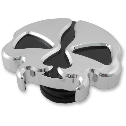 DRAG SPECIALTIES 0703-0787 Drag Specialties Gas Cap - Non-Vented - Split Skull - Chrome