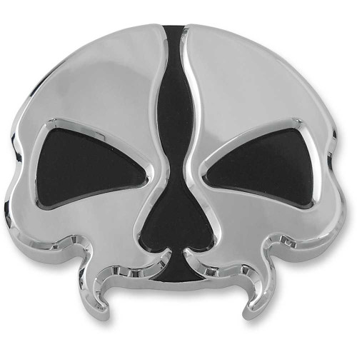 DRAG SPECIALTIES 0703-0785 Drag Specialties Gas Cap - Vented - Split Skull - Chrome