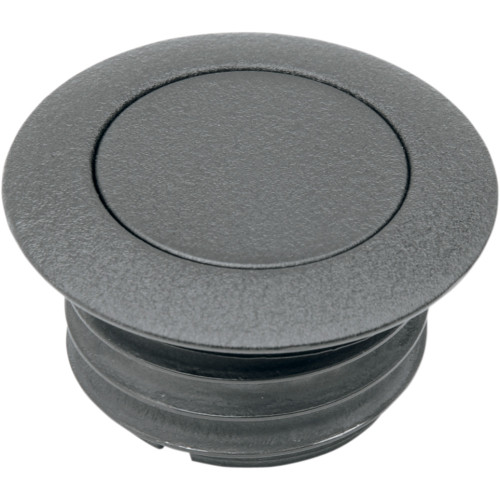 Drag Specialties Gas Cap - Vented Pop-Up - Black Wrinkle