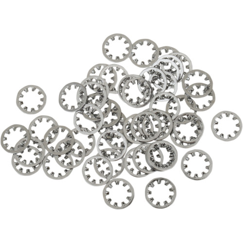 Drag Specialties Inside Washer - Star - Chrome - 5/16"