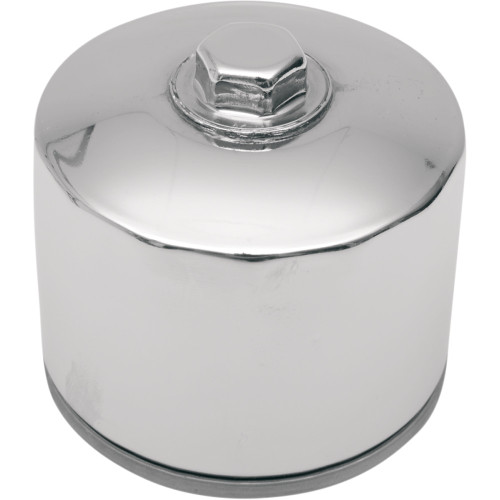 Drag Specialties Magnetic Ring Oil Filter With Nut - Chrome - 2-1/4"