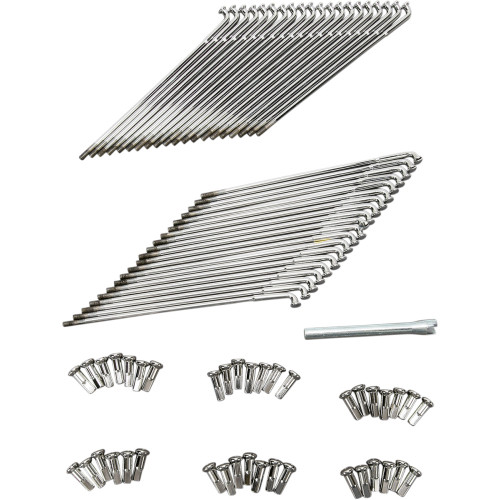 Drag Specialties Spoke Set - Drop Center - Front - Chrome - 19"