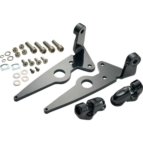 CIRO 66201 Ciro Highway Peg Mounts - Driver - Black - Indian 66201