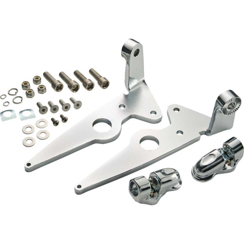 CIRO 66200 Ciro Highway Peg Mounts - Driver - Chrome - Indian 66200