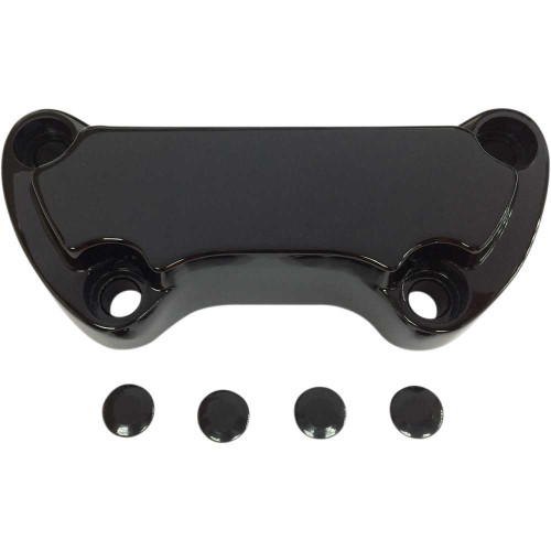 DRAG SPECIALTIES 0603-0812 Drag Specialties Handlebar Clamp - Scalloped - Black