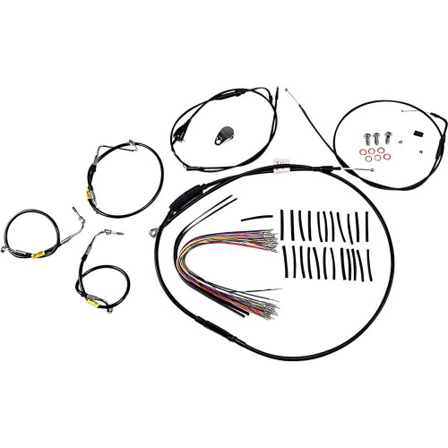 BURLY BRAND B301294 Burly Brand Control Kit For Early Touring Bikes With Bagger Bar Handlebars - 13" - Black B30-1294