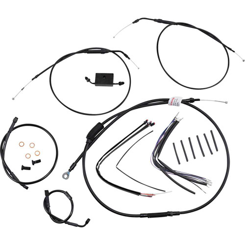 BURLY BRAND B301267 Burly Brand Extended Handlebar Cable And Brake Line Kit For Sportsters With Abs - 14" T-Bar Handlebars B30-1267