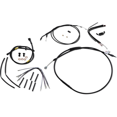 Burly Brand Handlebar Cable And Brake Line Kit For Wide Glide Gorilla Handlebars - 16" B30-1216