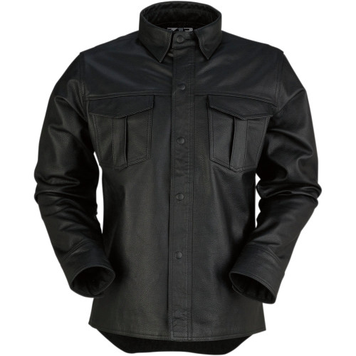 Z1R Motz Leather Shirt - Black - Large
