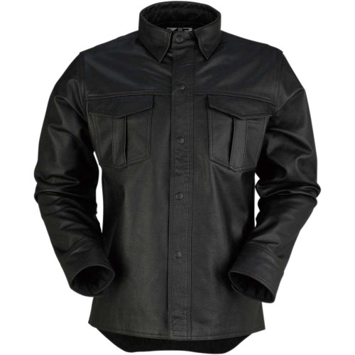 Z1R 2810-3400 Z1R Motz Leather Shirt - Black - 5Xl
