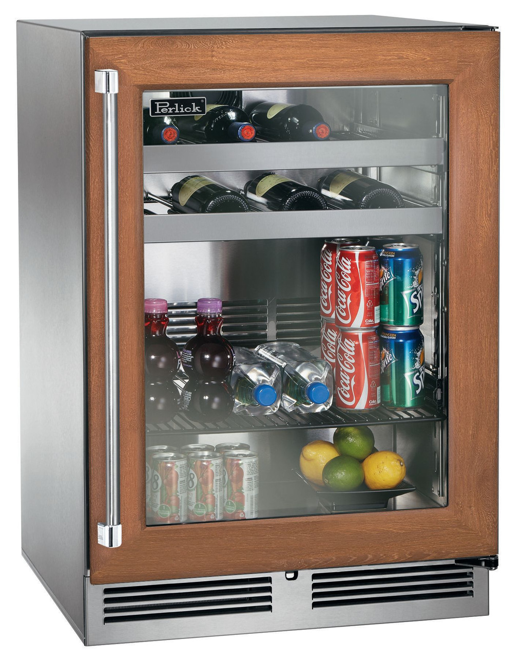 Perlick 24 Signature Series 18 Shallow Depth Outdoor Marine Grade  Refrigerator with Panel Ready Glass Door - HH24RM-4-4