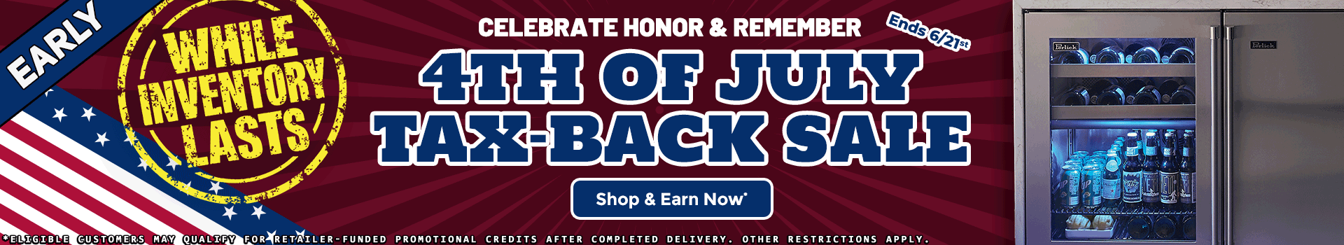 Early 4th of July Tax Back Sale