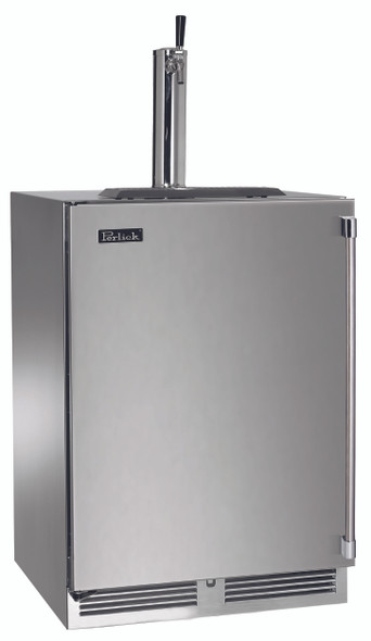 Perlick 24" C-Series Outdoor Beverage Dispenser with Stainless Steel Solid Door Single Tap - HC24TO-4-1-1