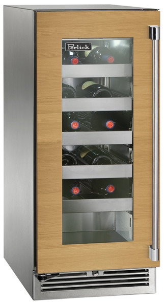 Perlick 15" Signature Series Outdoor Wine Reserve with Panel Ready Glass Door - HP15WO-4-4