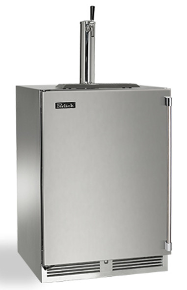 Perlick 24" Signature Series Outdoor Beverage Dispense with Stainless Steel Solid Door Single Tap - HP24TO-4-1-1