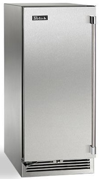 Perlick 15" Signature Series Outdoor Marine Grade Refrigerator with Stainless Steel Solid Door - HP15RM-4-1