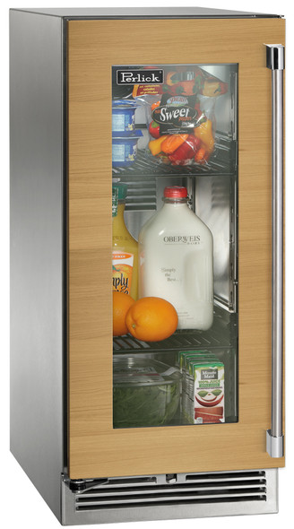 Perlick 15" Signature Series Outdoor Marine Grade Refrigerator with Panel Ready Glass Door - HP15RM-4-4