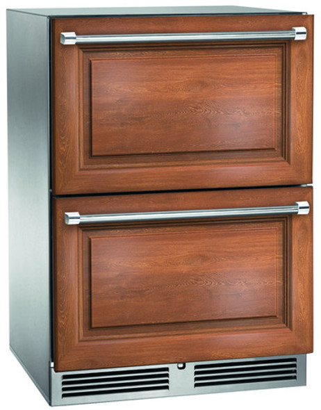 Perlick 24" Signature Series Outdoor Marine Grade Dual Zone Freezer/Refrigerator with Panel Ready Drawers - HP24ZM-4-6