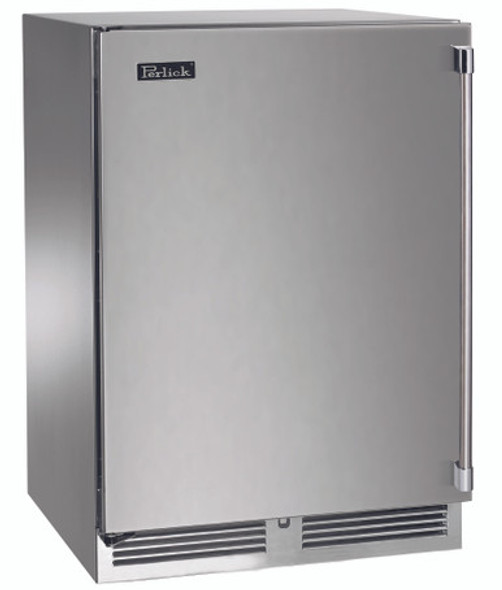 Perlick 24" Signature Series Outdoor Marine Grade Single Zone Wine Reserves with Stainless Steel Solid Door - HP24WM-4-1