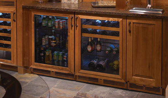 Perlick 24" C-Series Indoor Wine Reserve with Panel Ready Glass Door - HC24WB-4-4