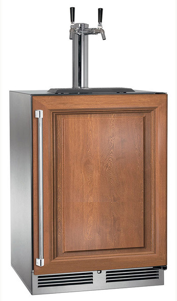 Perlick 24" C-Series Indoor 2 Tap Beverage Dispenser with Panel Ready Solid Door - HC24TB-4-2-2