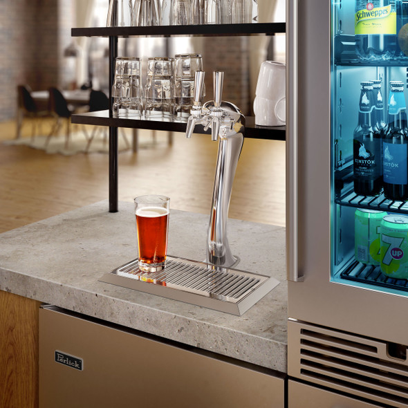 Perlick 15" Signature Series Indoor Beverage Dispenser with Stainless Steel Solid Door 1 Tap - HP15TS-4-1-1