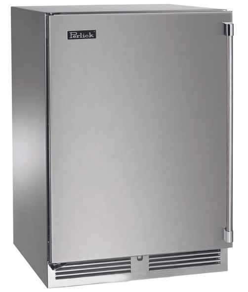 Perlick Perlic 24" Signature Series Indoor Refrigerator Stainless Steel Solid Door - HP24RS-4-1