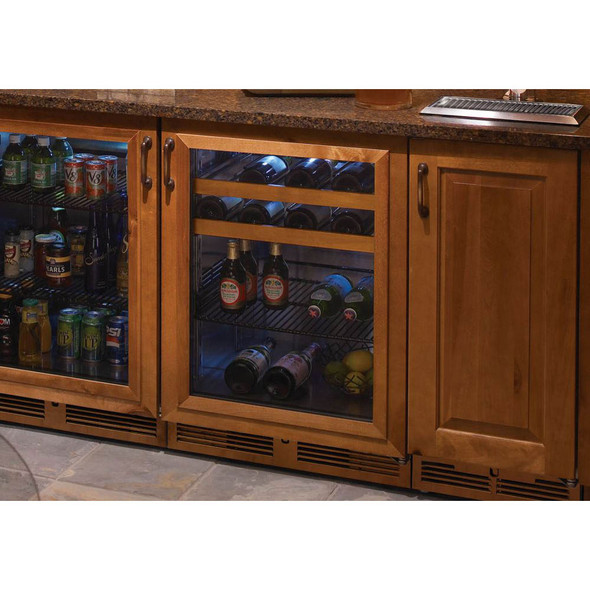 Perlick 24" Signature Series Indoor Beverage Centers Panel Ready Glass Door - HP24BS-4-4