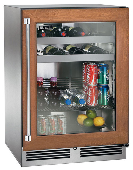Perlick 24" ADA Compliant Series Indoor Beverage Center with Panel Ready Glass Door - HA24BB-4-4
