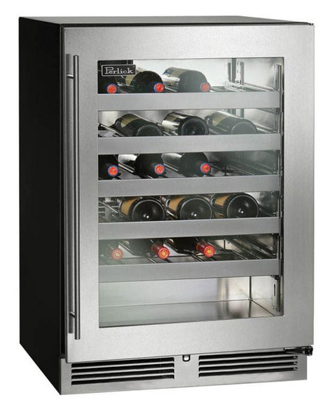 Perlick 24" ADA Compliant Series Indoor Wine Reserve with Stain Steel Glass Door - HA24WB-4-3