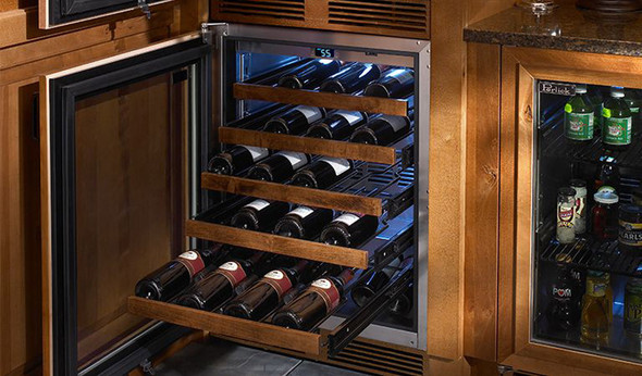Perlick 24" ADA Compliant Series Indoor Wine Reserve with Panel Ready Glass Door - HA24WB-4-4