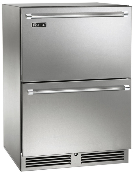 Perlick 24" Signature Series Indoor Freezers Stainless Steel Drawers - HP24FS-4-5