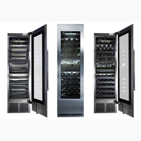 Perlick 24" Built-In Column Wine Reserve with Dual Zone Panel Ready Glass Door - CR24D-1-4