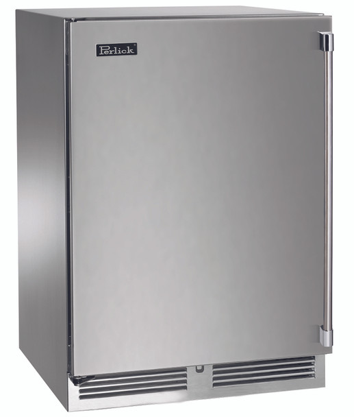 Perlick 24" Signature Series Outdoor Refrigerator with Stainless Steel Solid Door - HP24RO-4-1