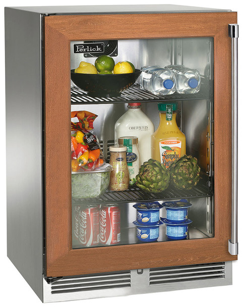 Perlick 24" Signature Series Indoor Refrigerator with Panel Ready Glass Door - HP24RS-4-4