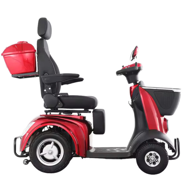 Foxie Care scootmobiel rood zijkant